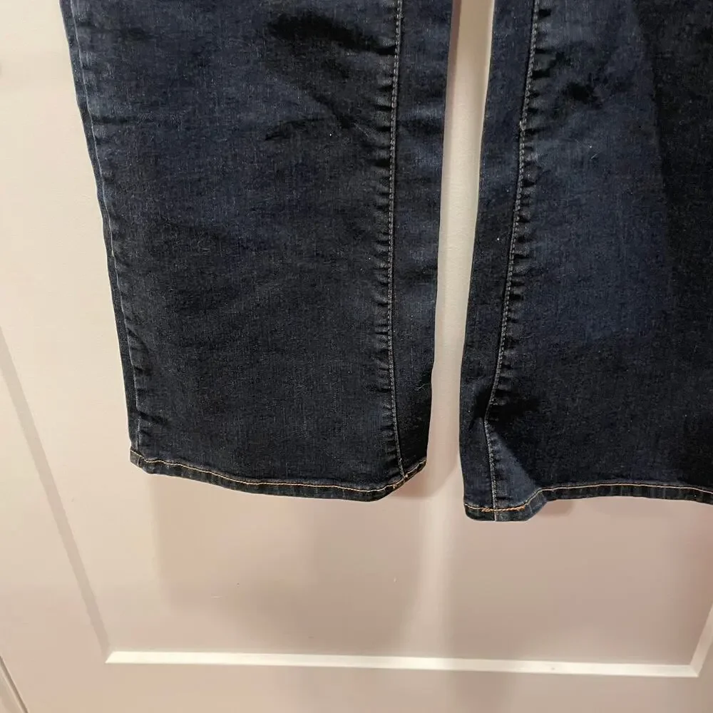 Lane Bryant women's dark wash jeans sz 18 petite slim boot genius fit jeans
